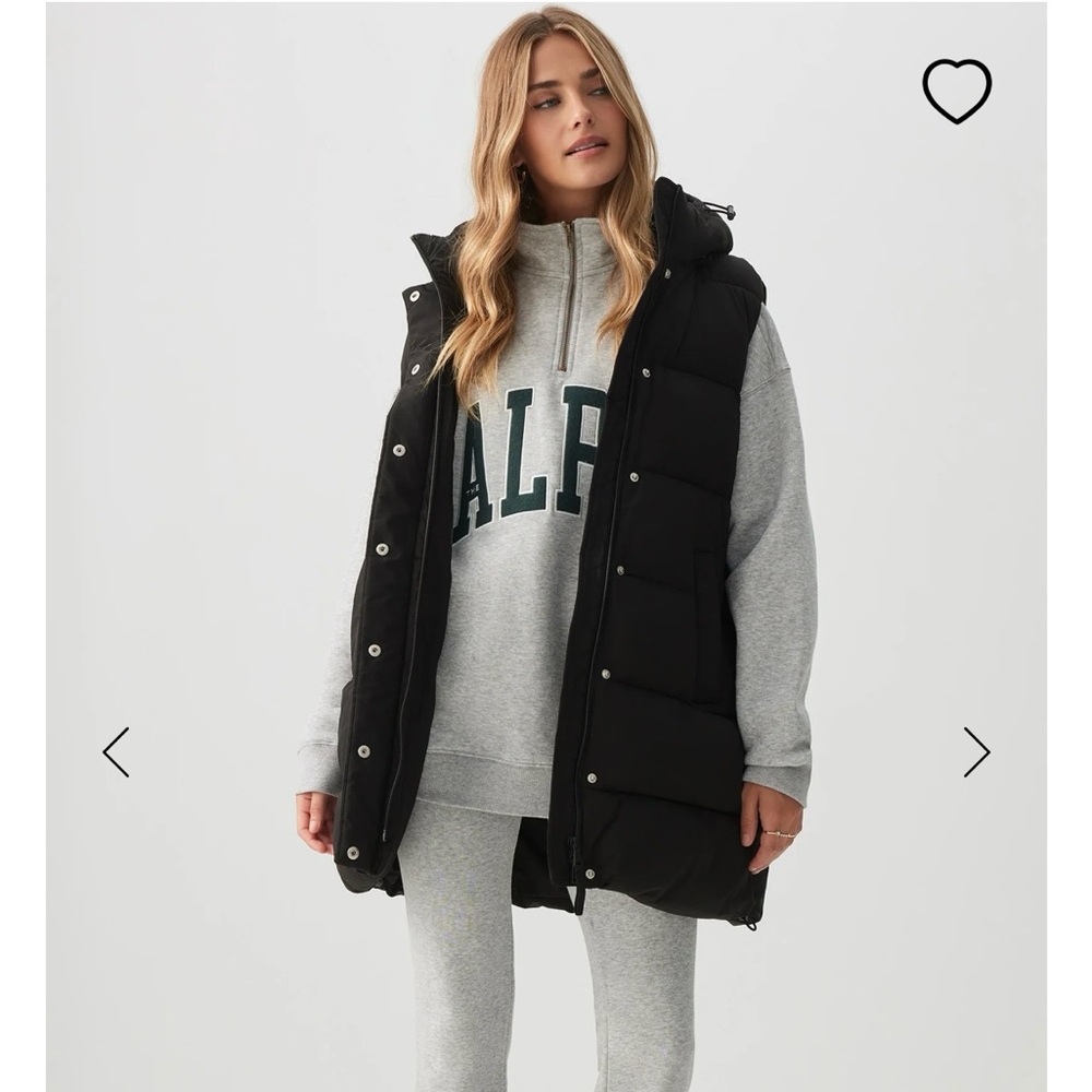 Ardene Black Midi Puffer Vest